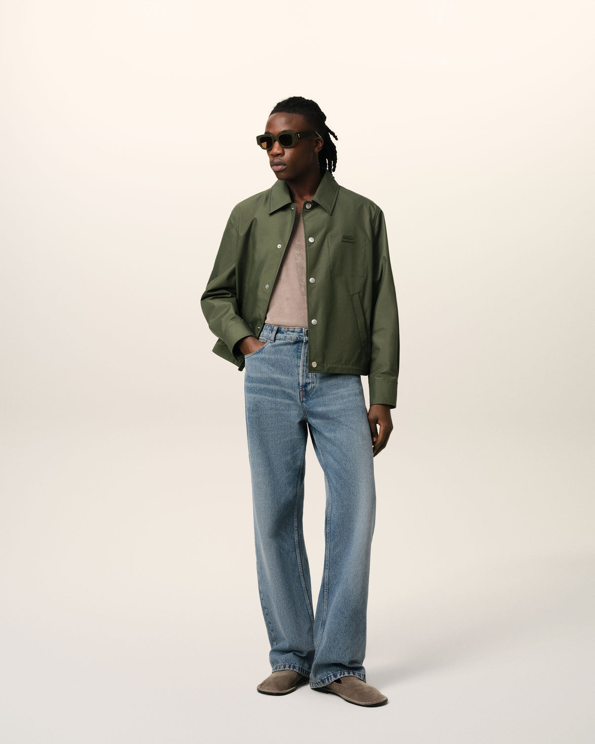 Green Buttoned Jacket