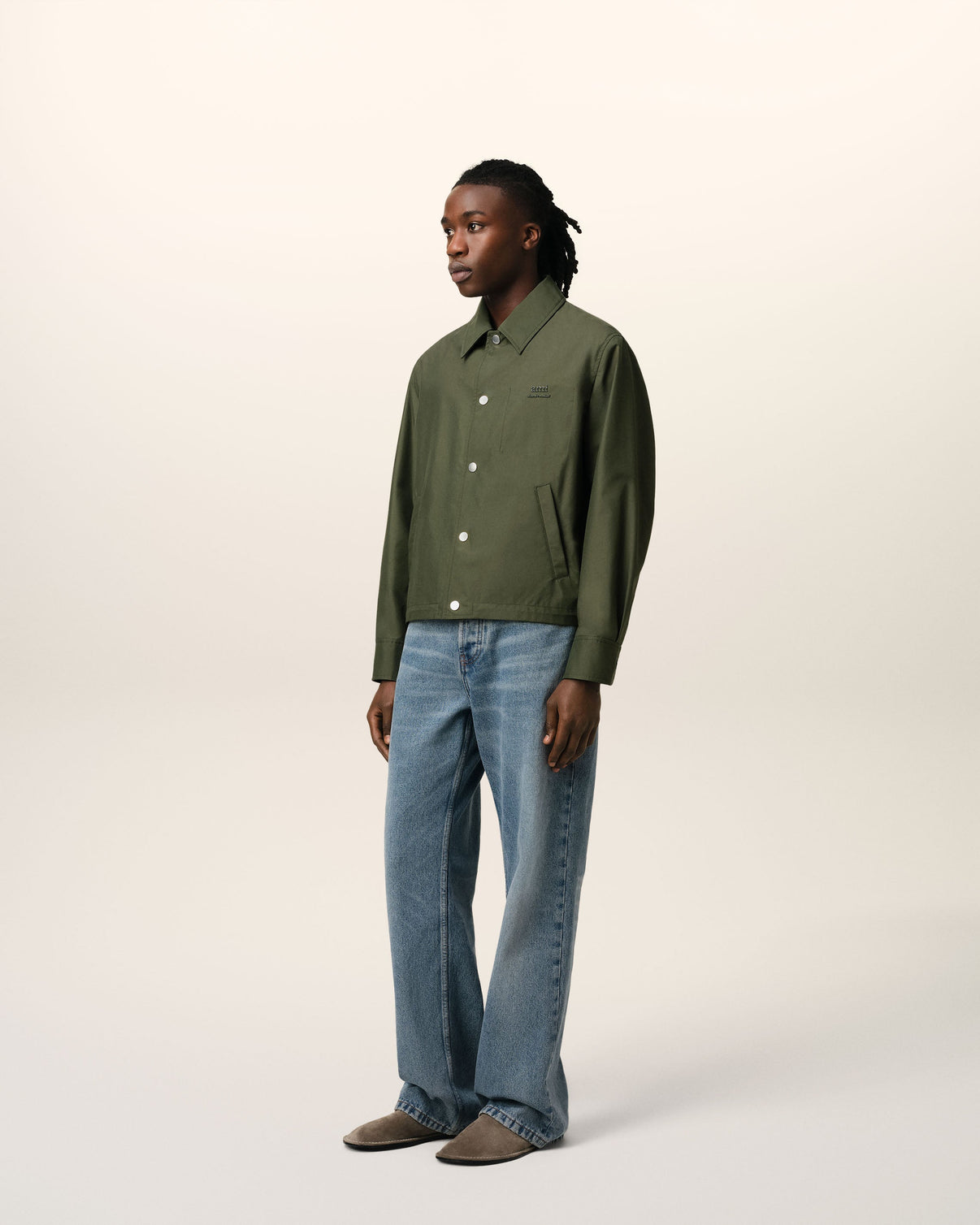 Green Buttoned Jacket