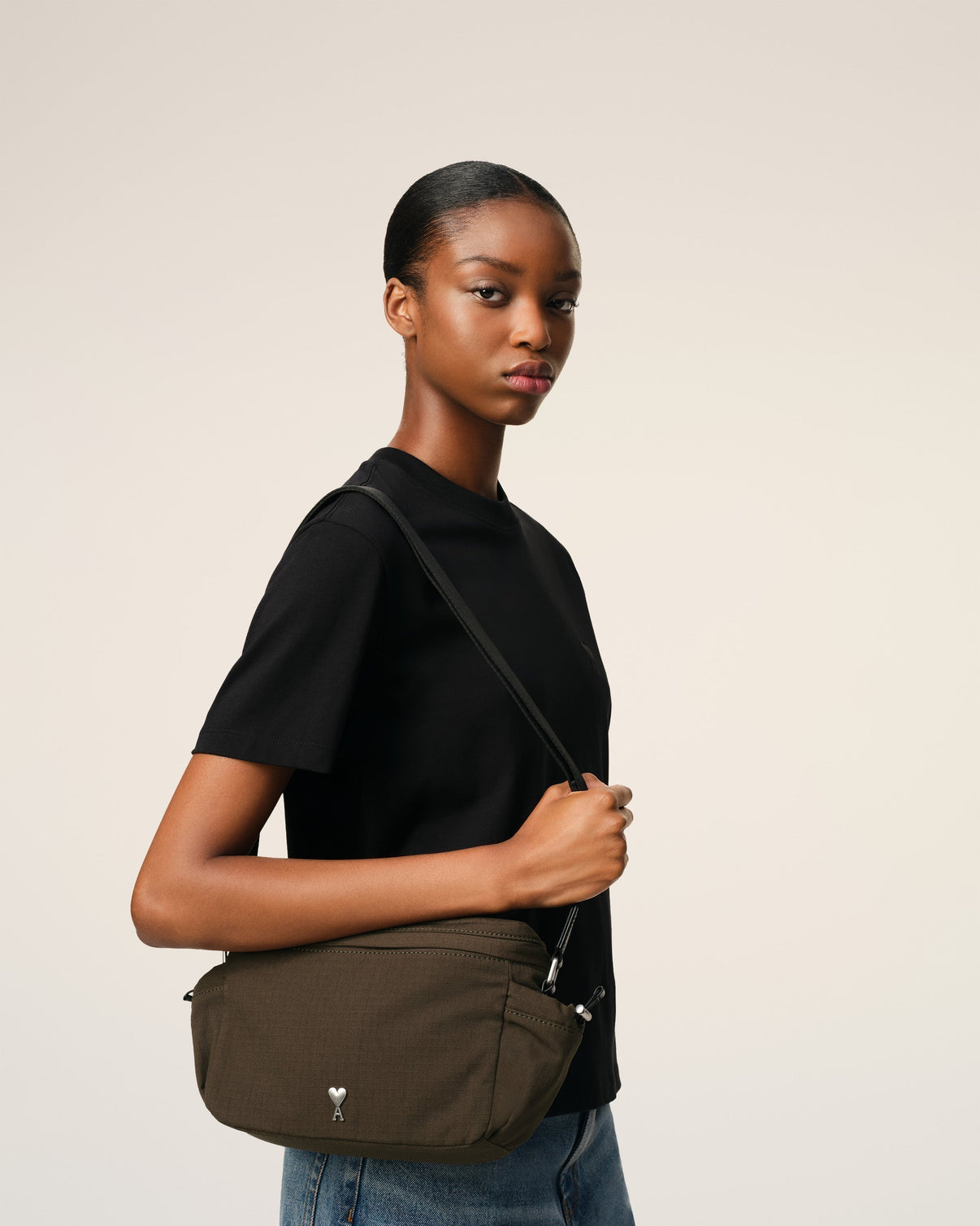 Green Canvas Messenger Bag