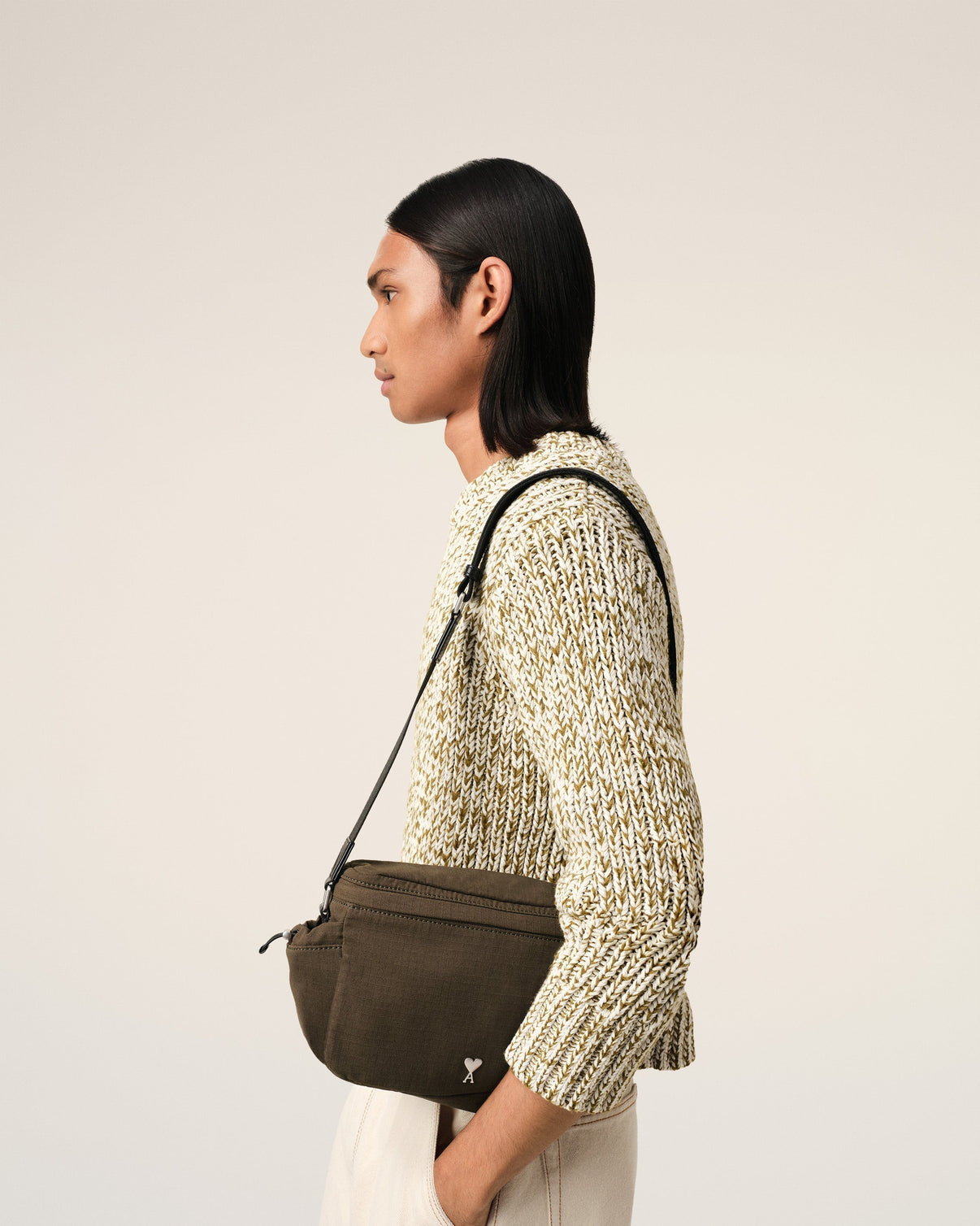 Green Canvas Messenger Bag