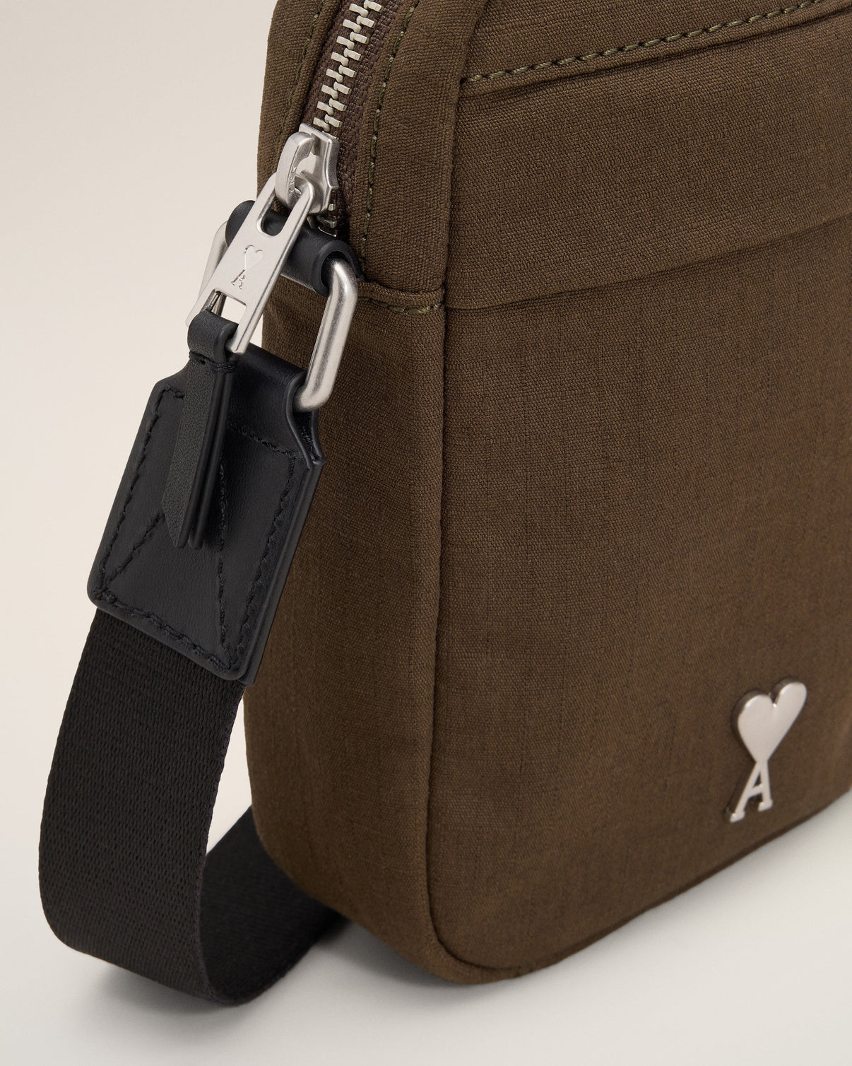 Green Canvas Small Crossbody Bag