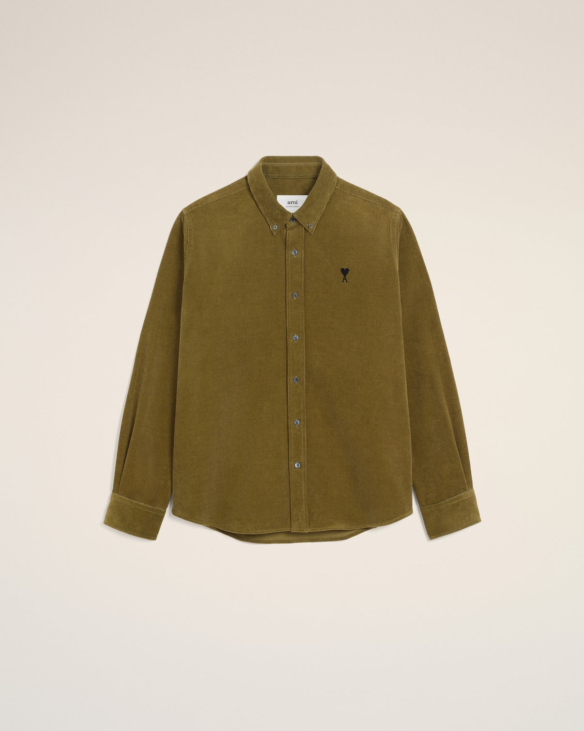 Green Cotton Button Down Shirt