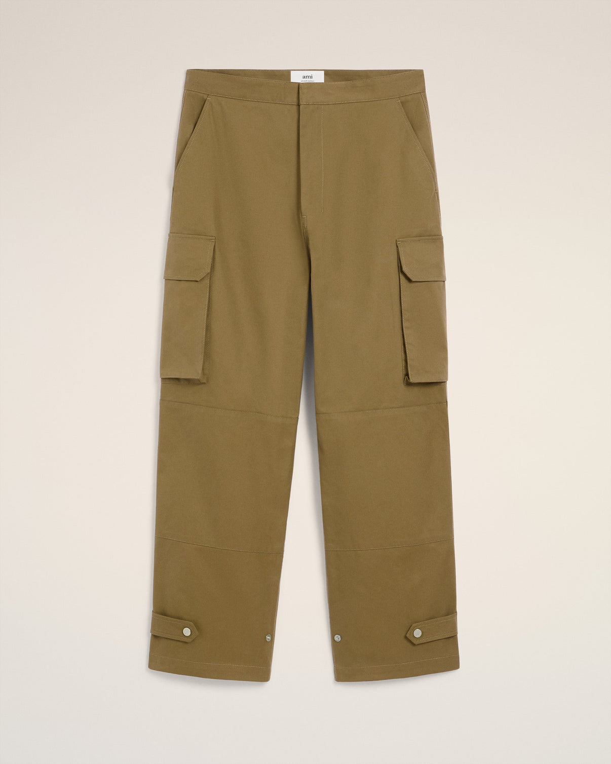 Green Cotton Cargo Trousers