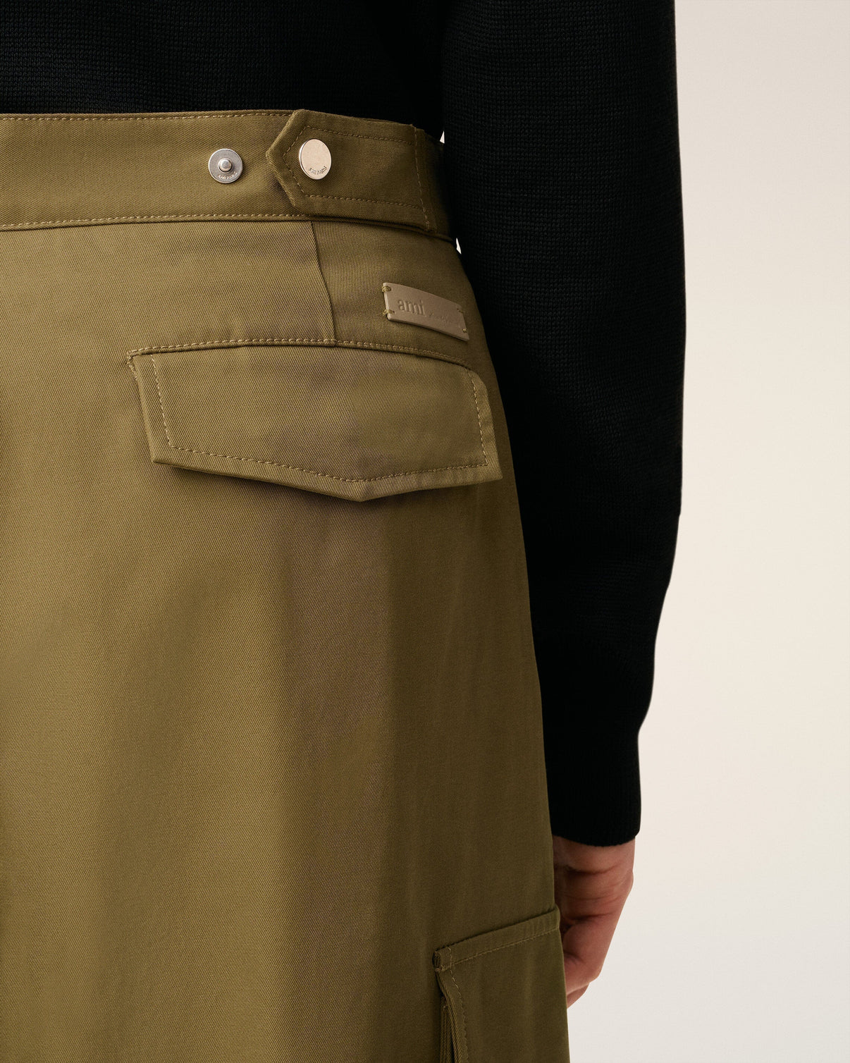 Green Cotton Cargo Trousers