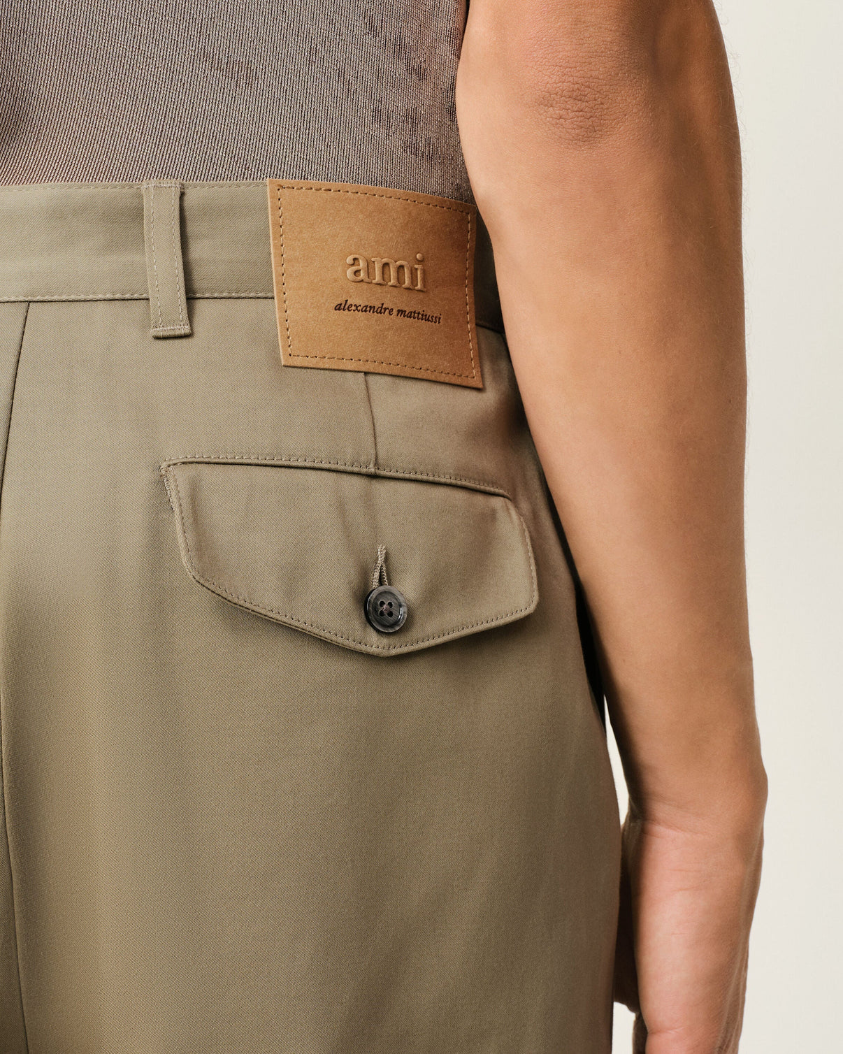 Green Cotton Carrot Oversized Trousers