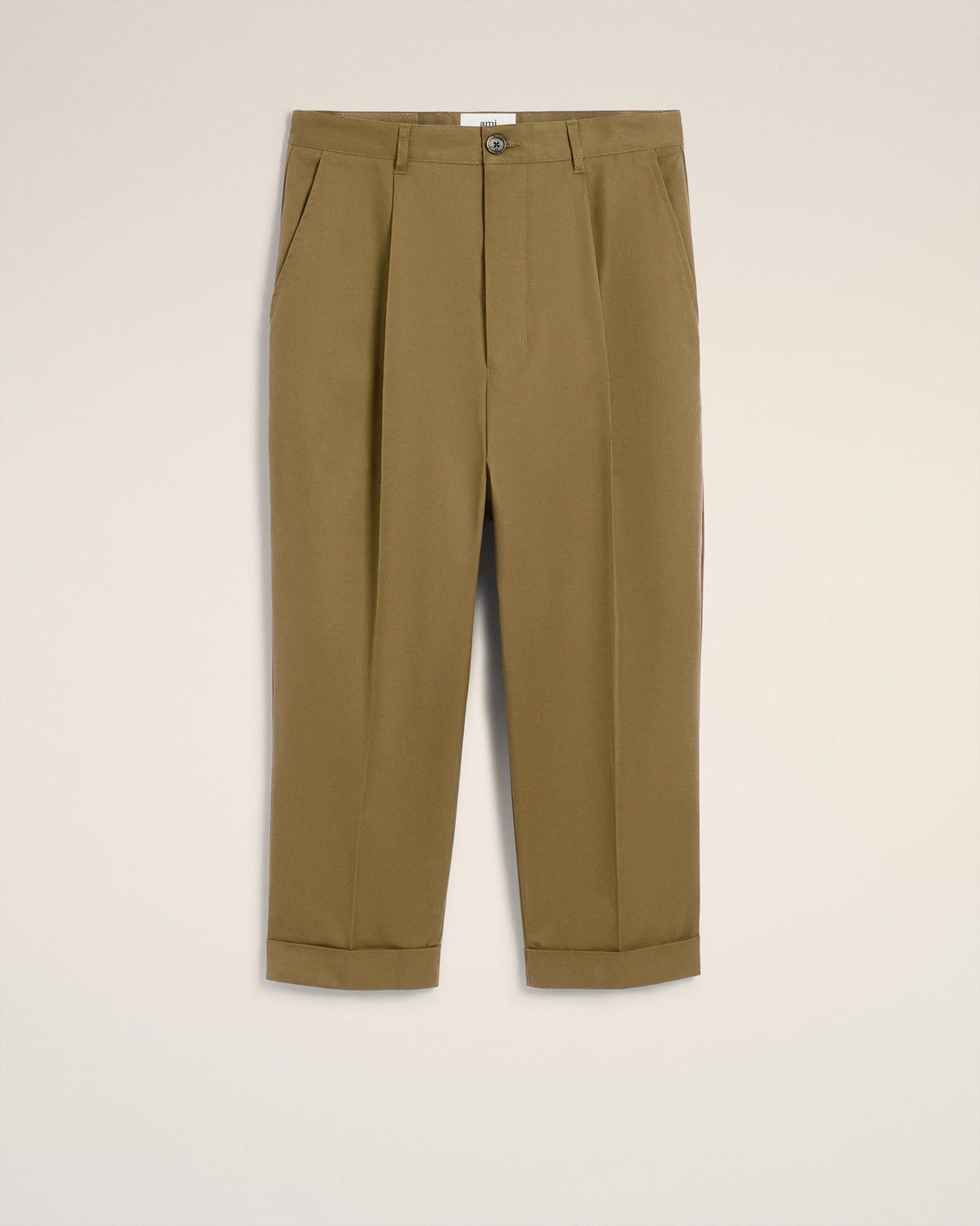 Green Cotton Carrot Oversized Trousers
