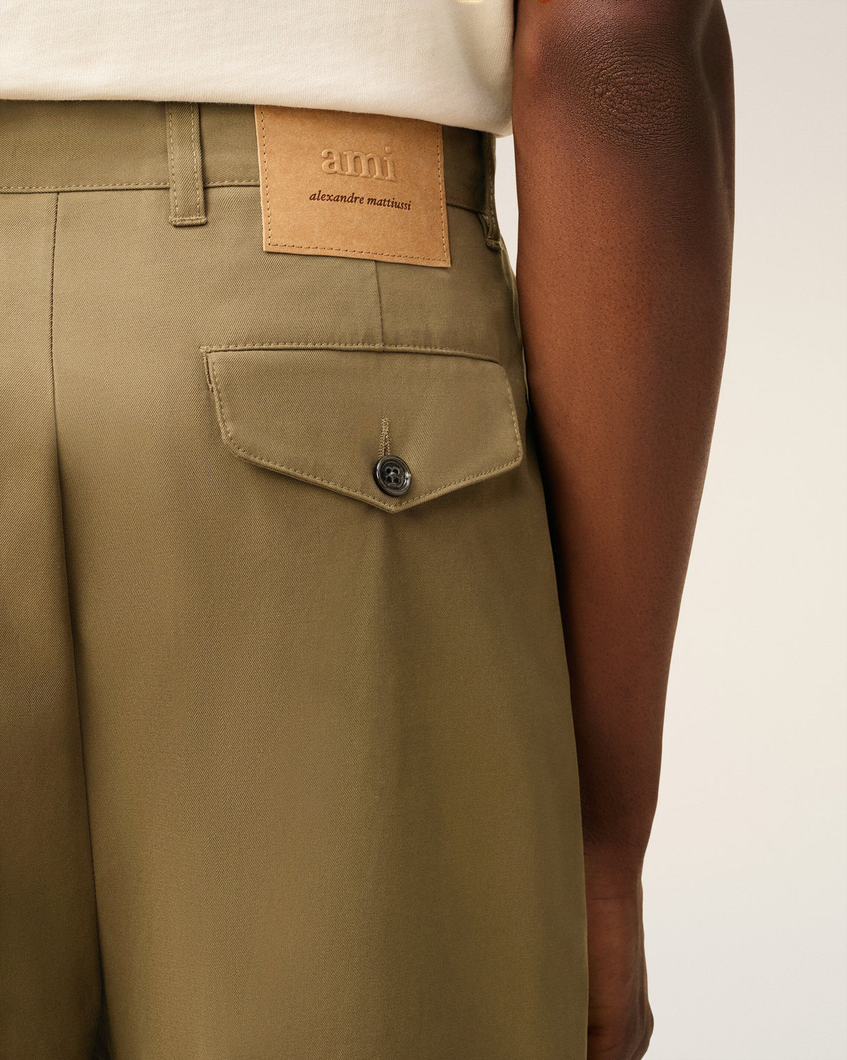 Green Cotton Carrot Oversized Trousers