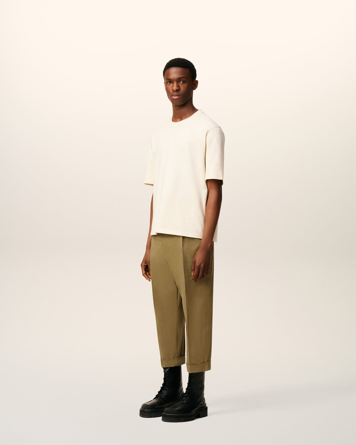 Green Cotton Carrot Oversized Trousers