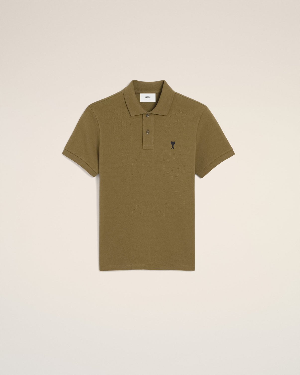Green Cotton Contrasted Polo Shirt