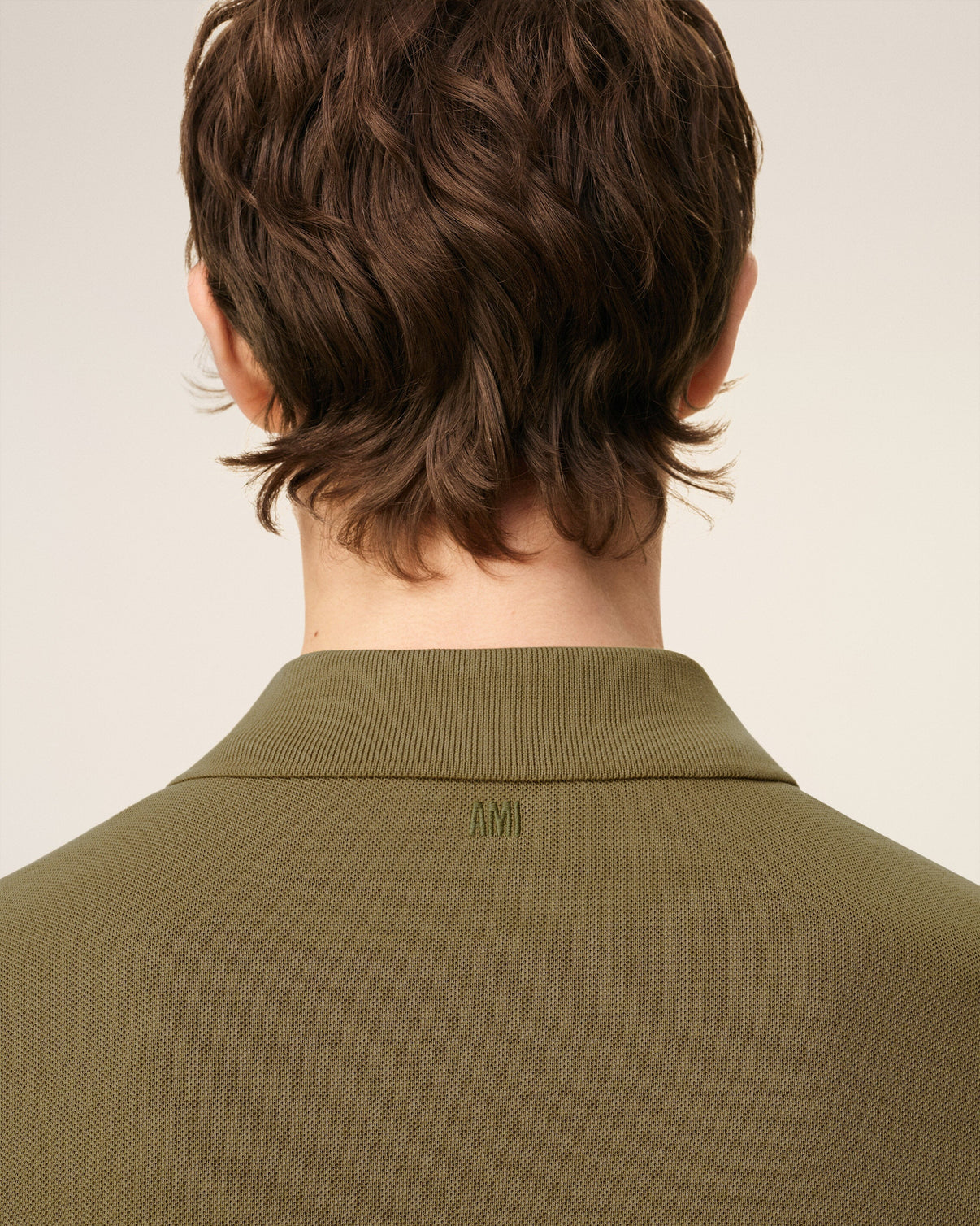 Green Cotton Contrasted Polo Shirt