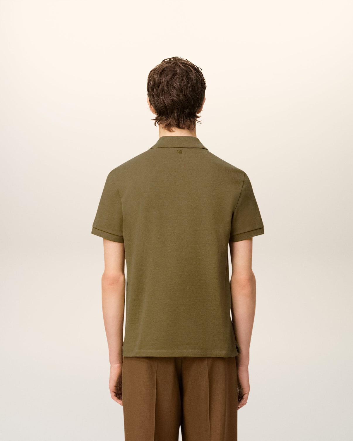 Green Cotton Contrasted Polo Shirt