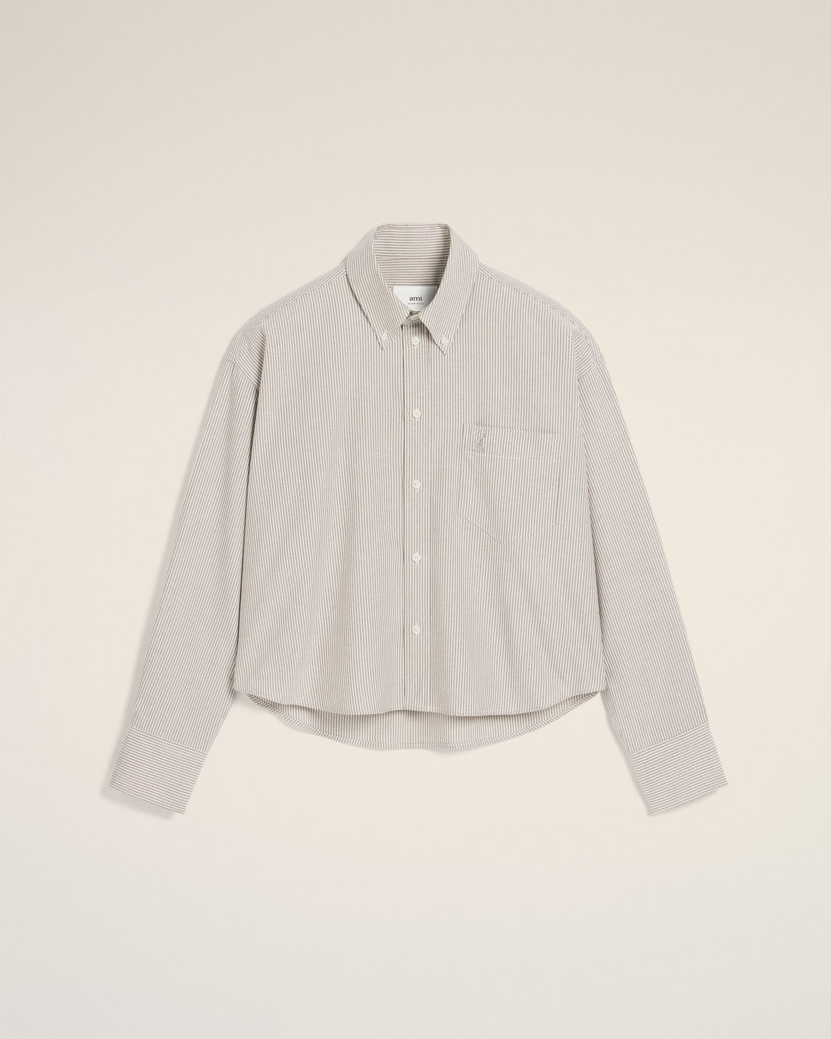 Green Cotton Cropped Oversized Shirt