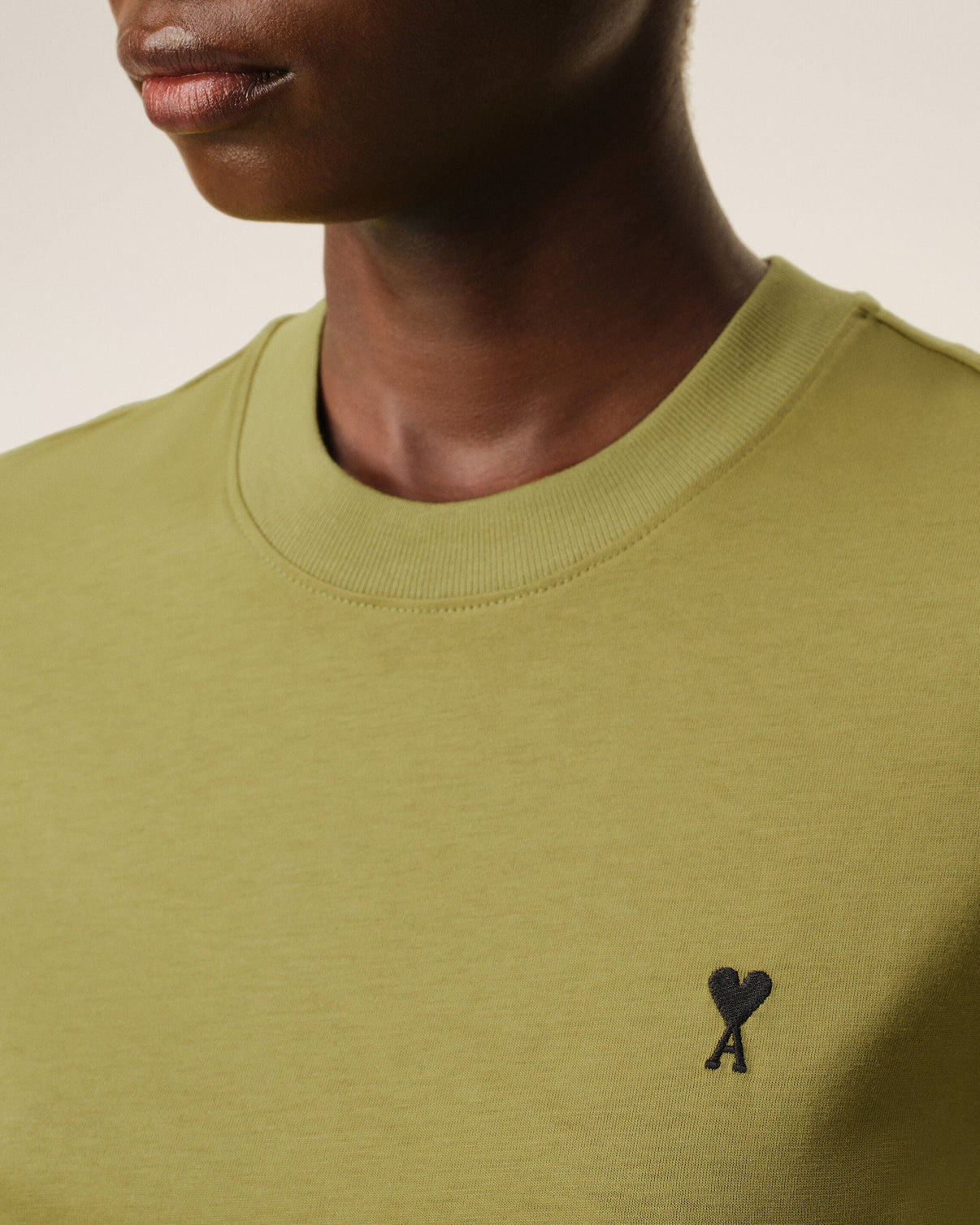 Green Cotton Cropped T-shirt