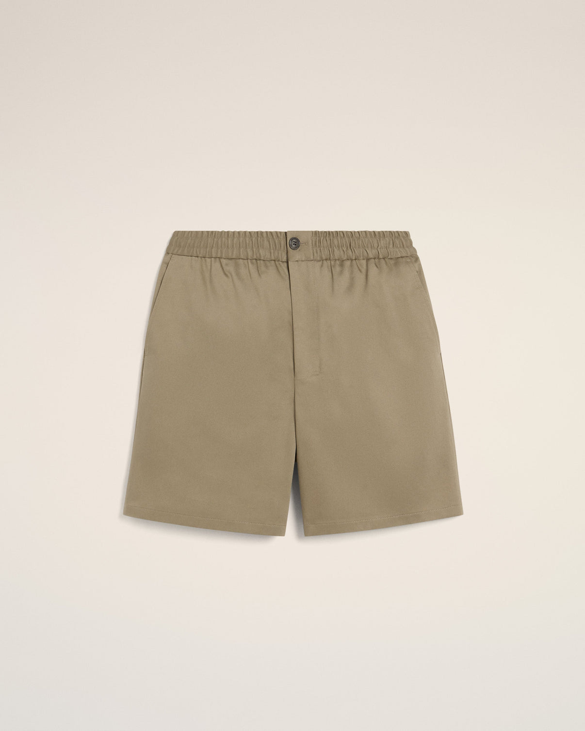 Green Cotton Elasticated Waist Shorts