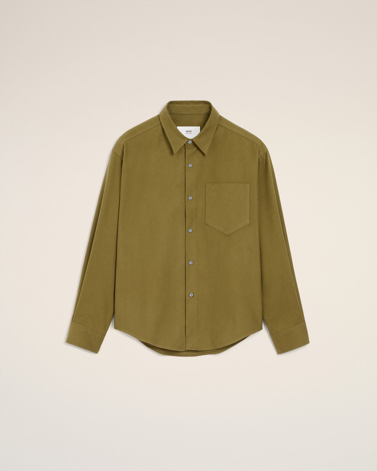 Green Cotton Embossed Boxy Shirt