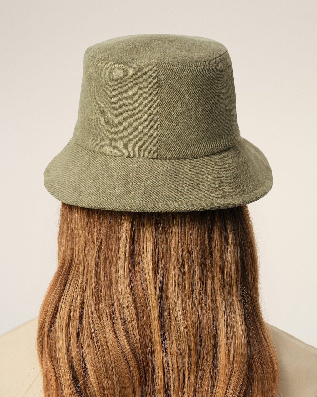 Green Cotton Embroidery Bucket Hat