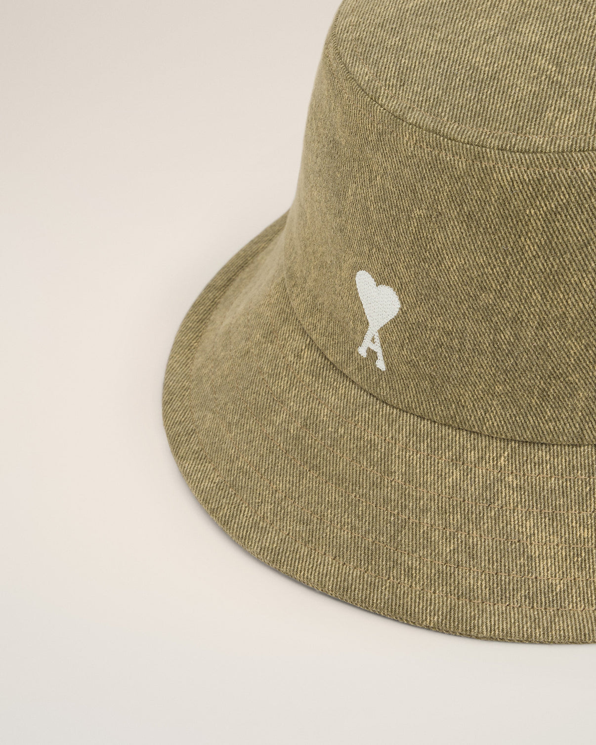 Green Cotton Embroidery Bucket Hat