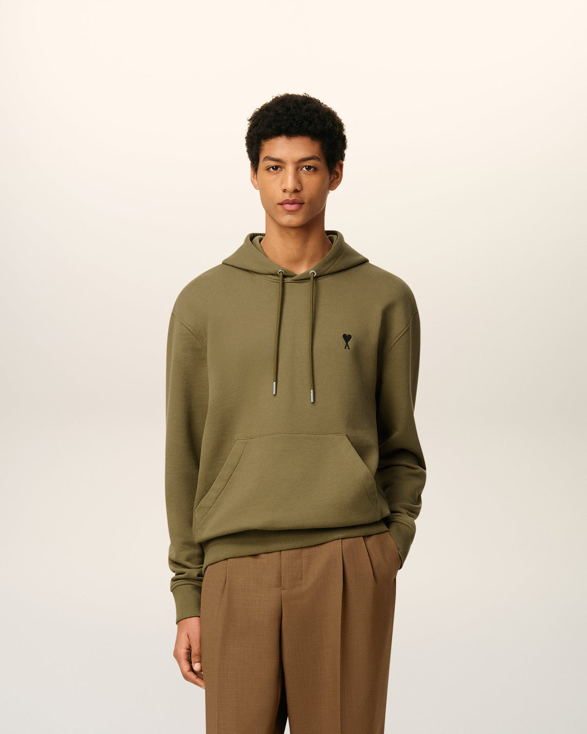 Green Cotton Hoodie