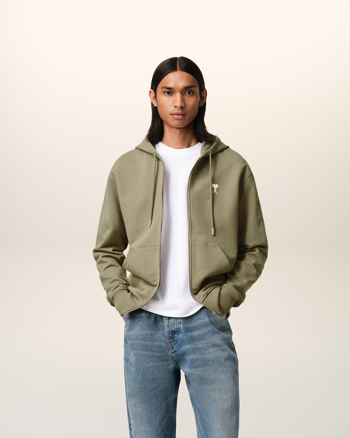 Green Cotton Hoodie