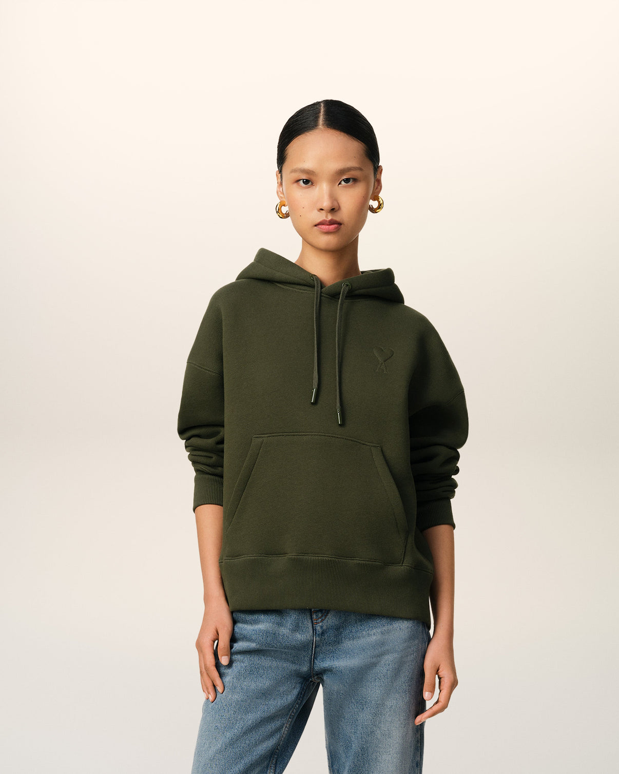 Green Cotton Hoodie