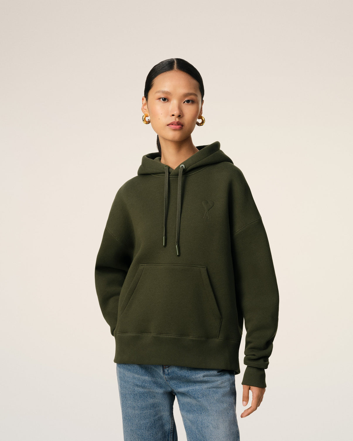Green Cotton Hoodie