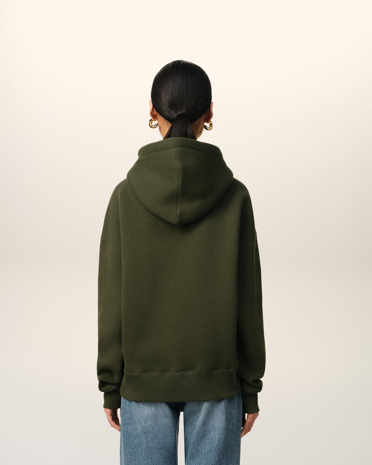 Green Cotton Hoodie