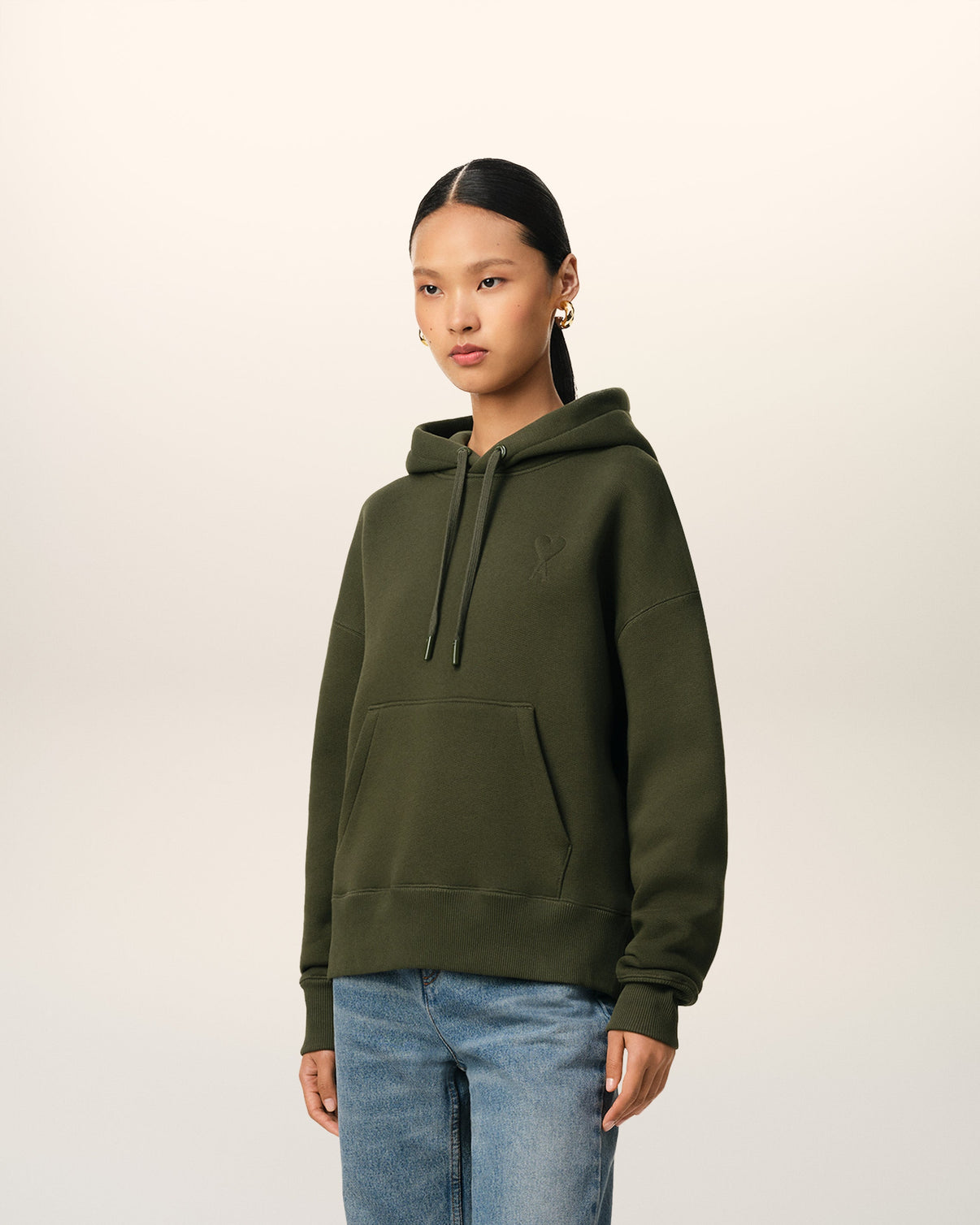 Green Cotton Hoodie