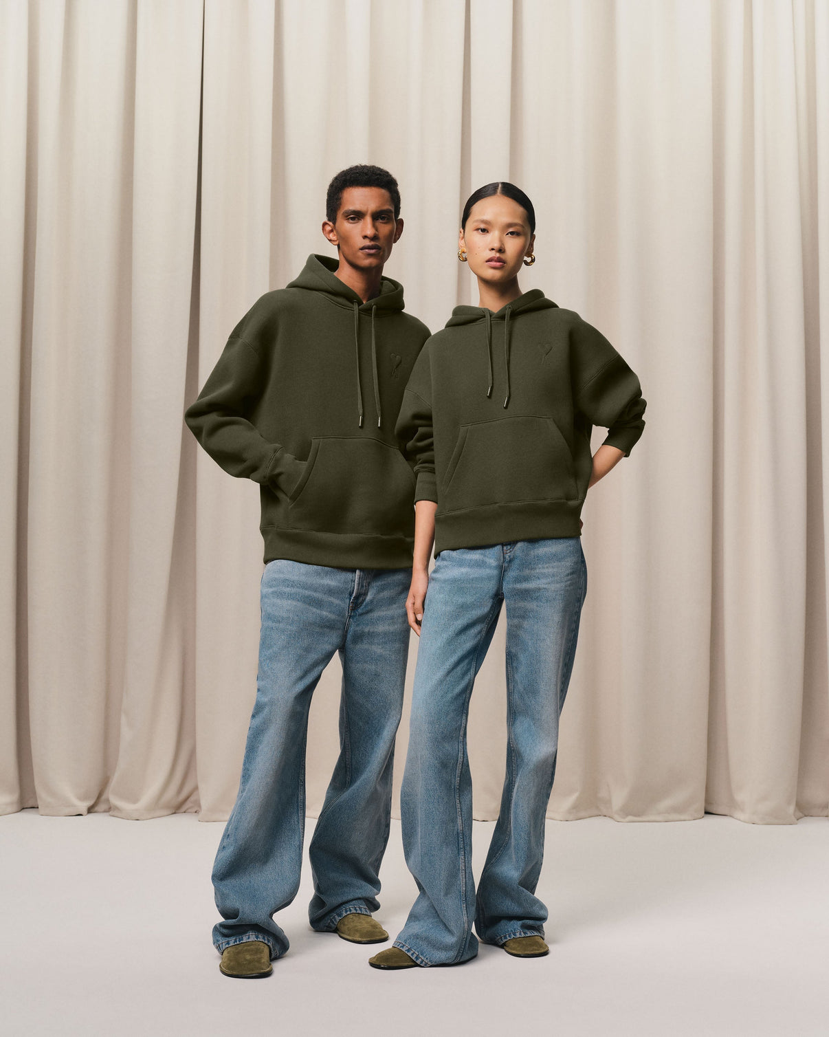 Green Cotton Hoodie