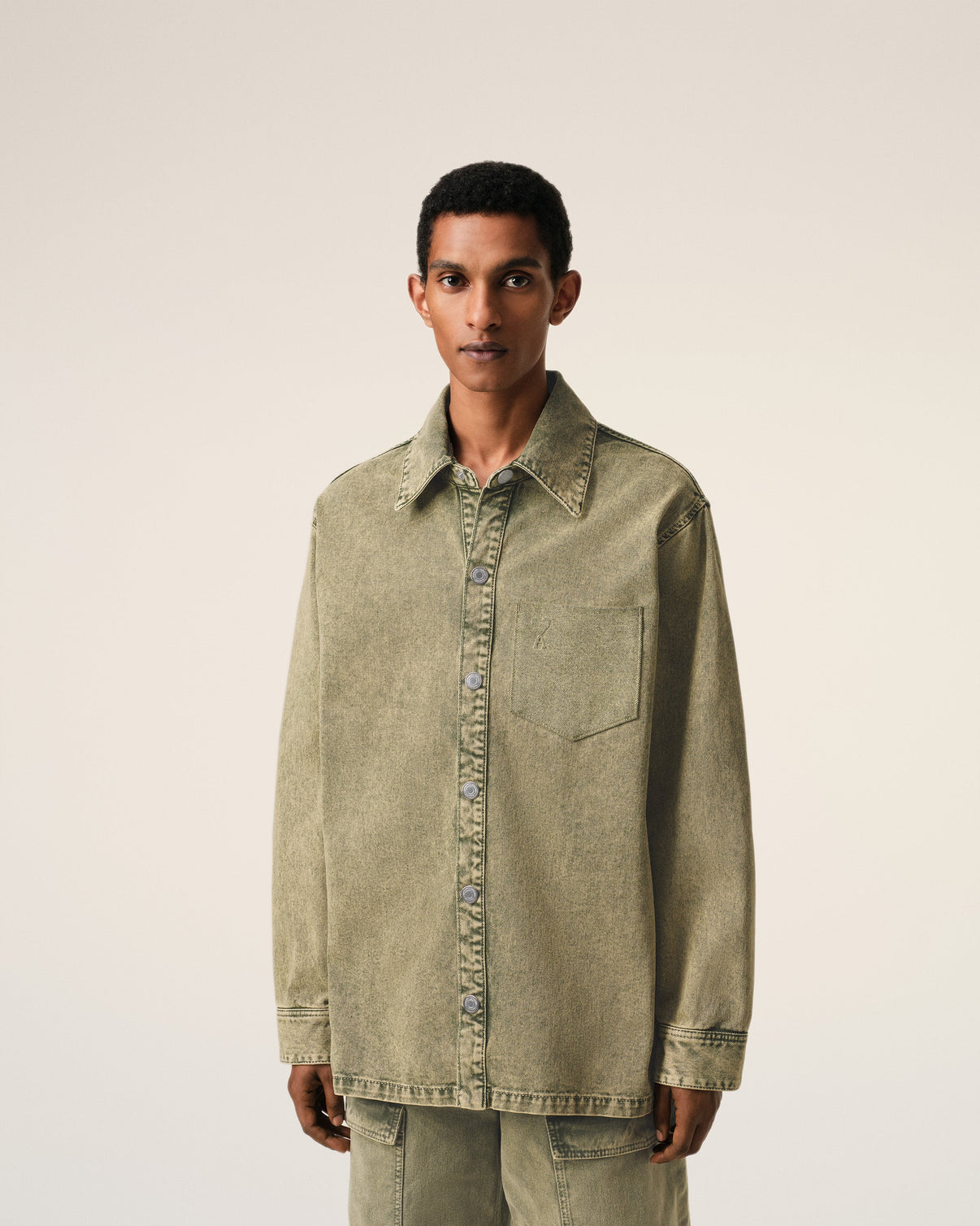 Green Cotton Overshirt