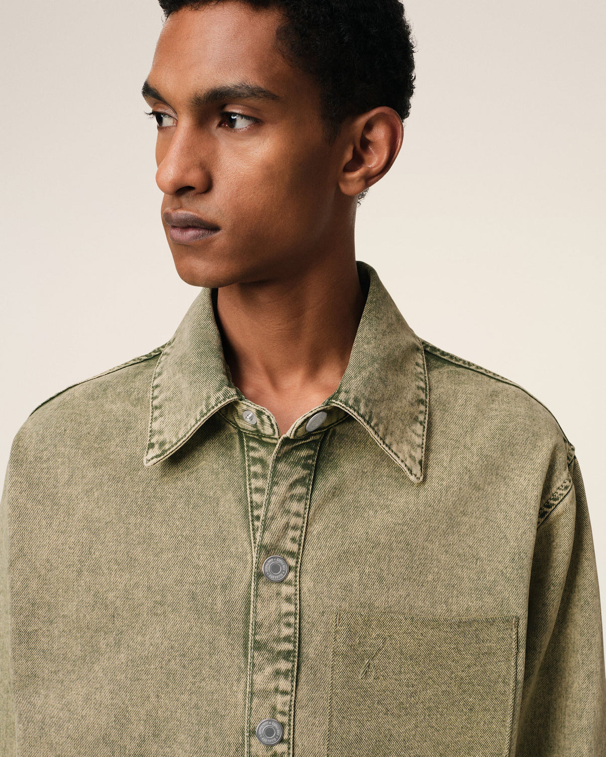 Green Cotton Overshirt