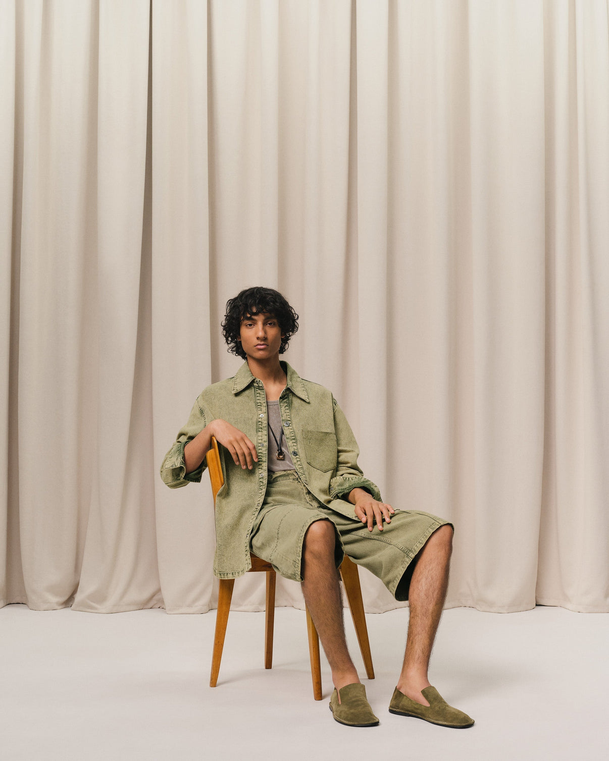 Green Cotton Overshirt
