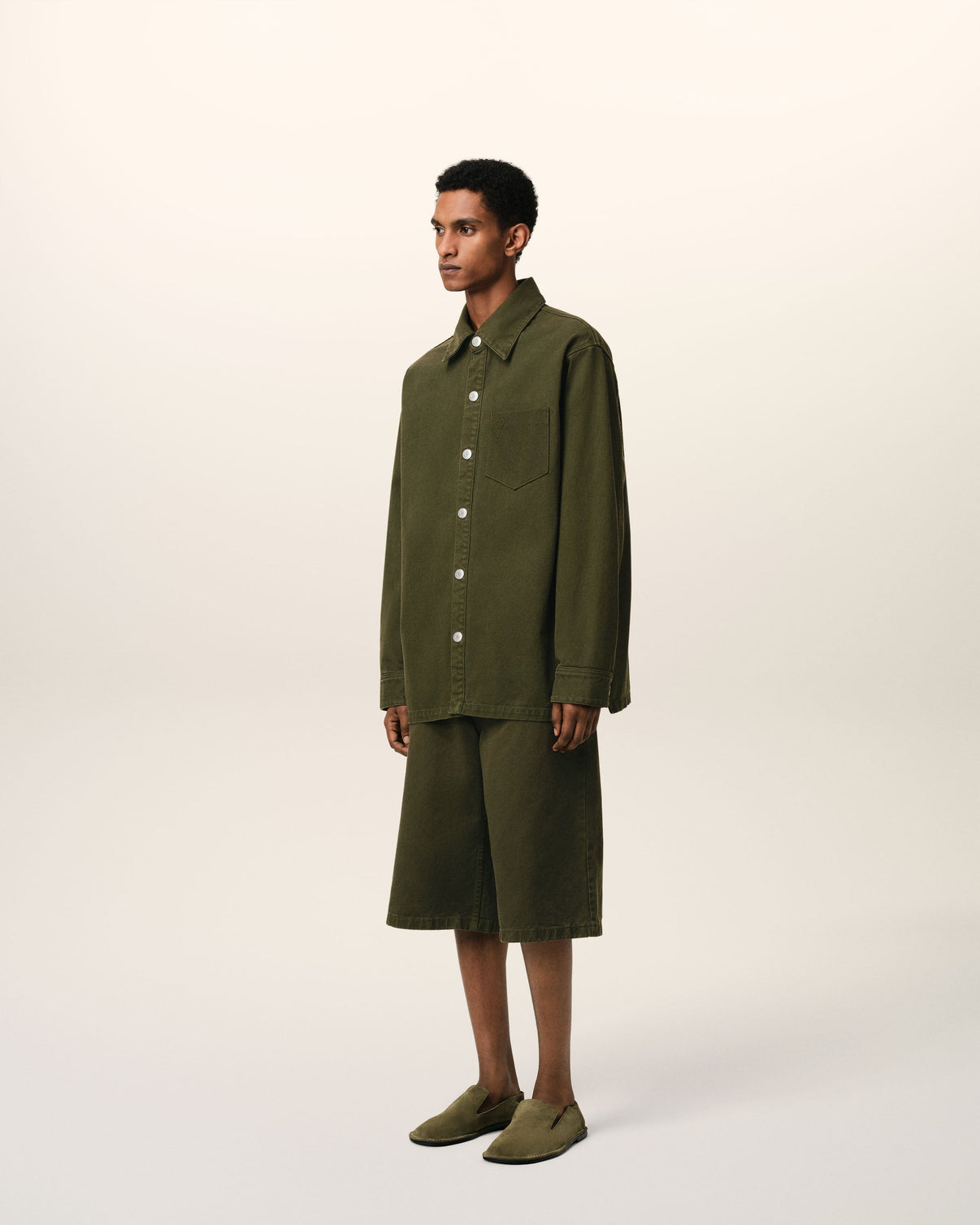 Green Cotton Overshirt
