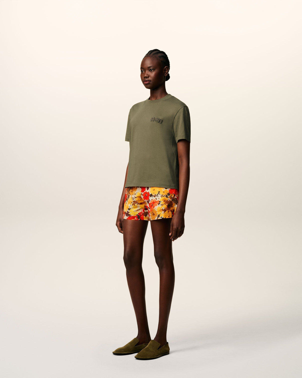 Green Cotton Patch T-Shirt