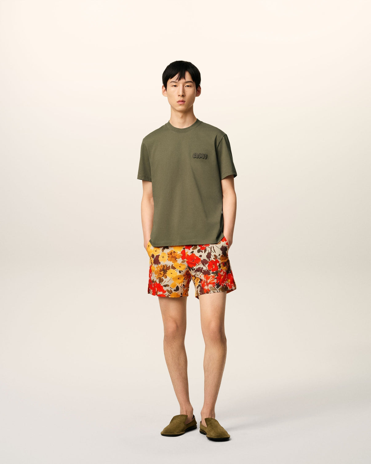 Green Cotton Patch T-Shirt