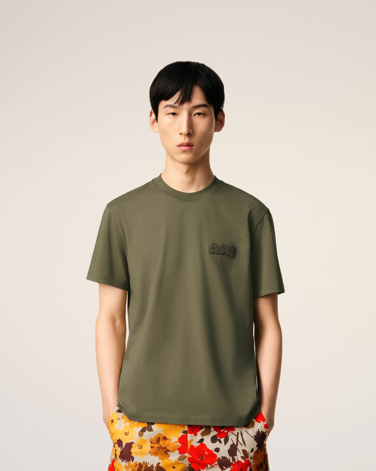 Green Cotton Patch T-Shirt