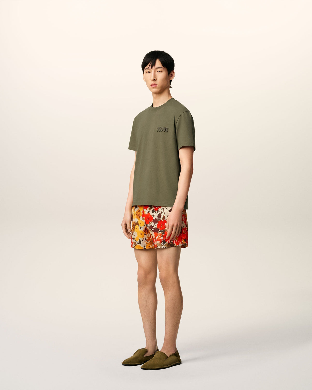 Green Cotton Patch T-Shirt