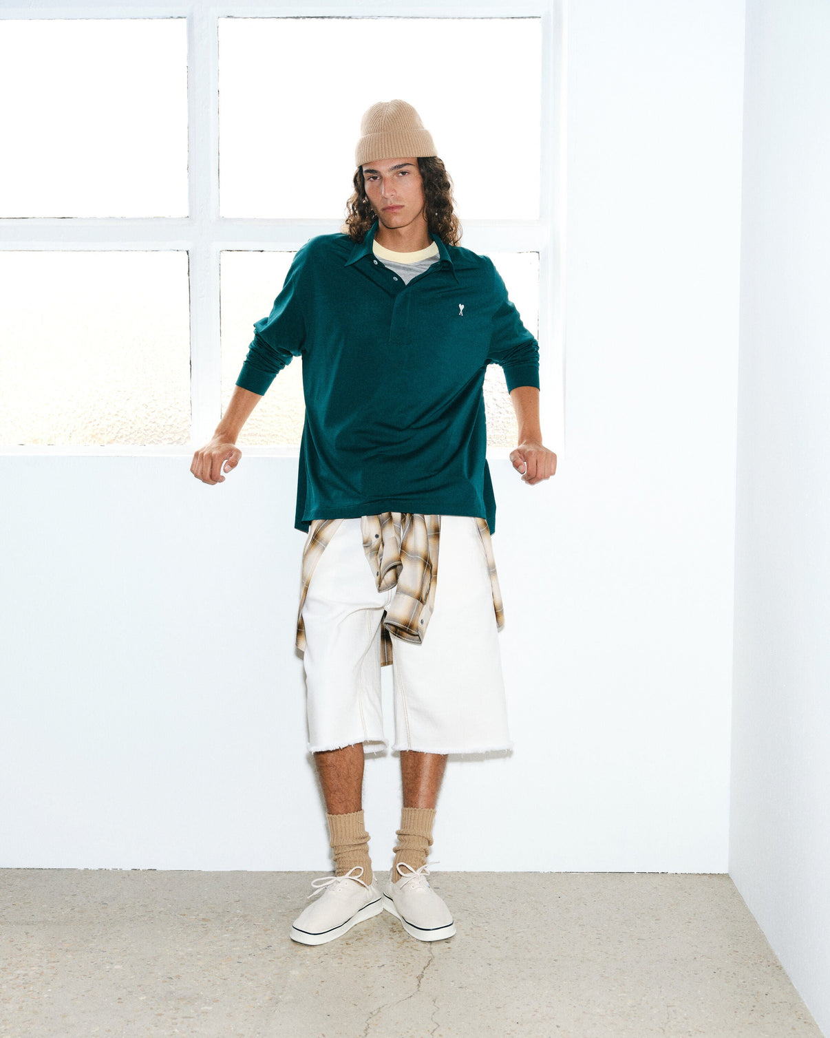 Green Cotton Polo