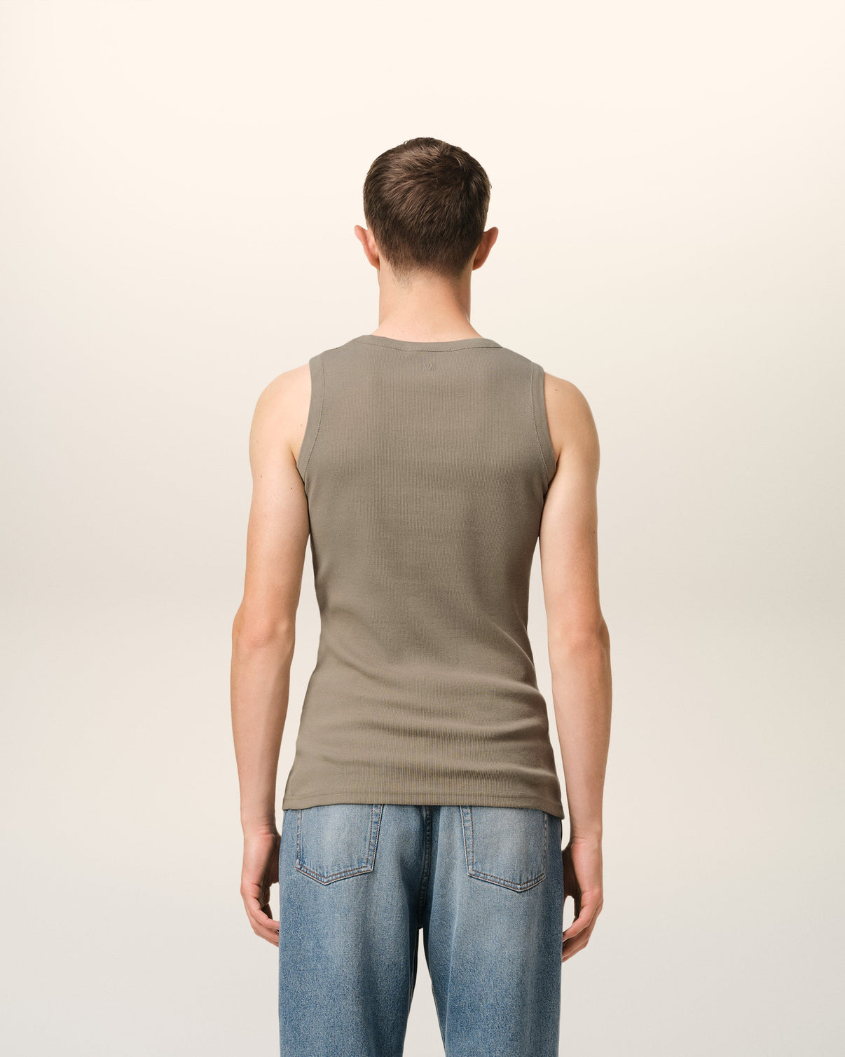 Green Cotton Rib Tanktop