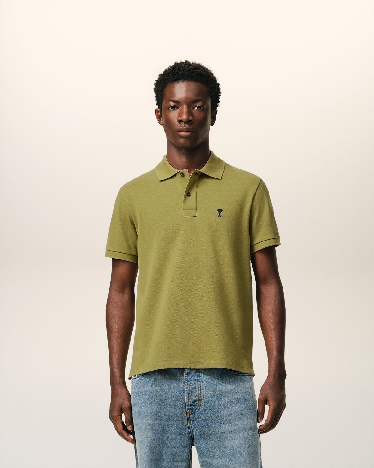 Green Cotton Short Sleeves Polo Shirt