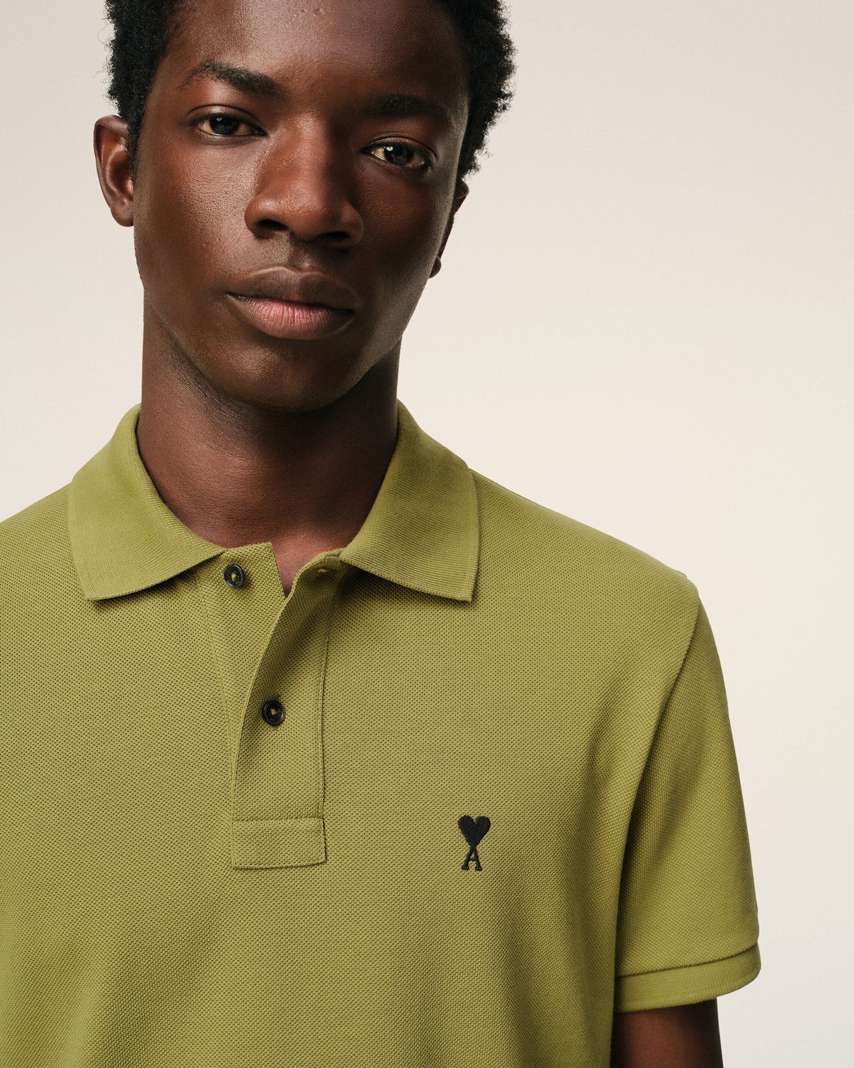 Green Cotton Short Sleeves Polo Shirt