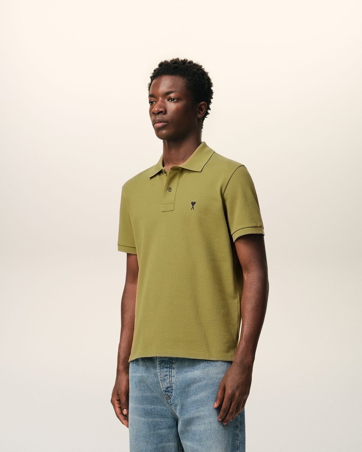 Green Cotton Short Sleeves Polo Shirt