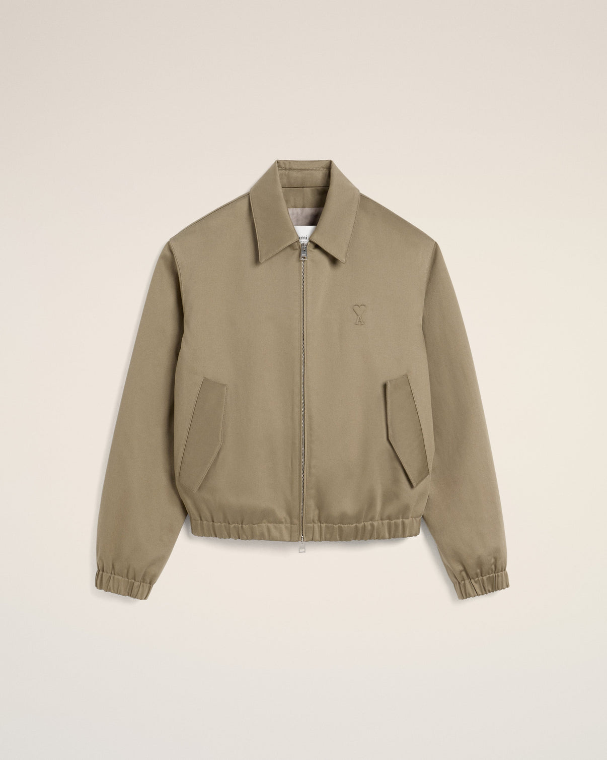 Green Cotton Zipped Jacket