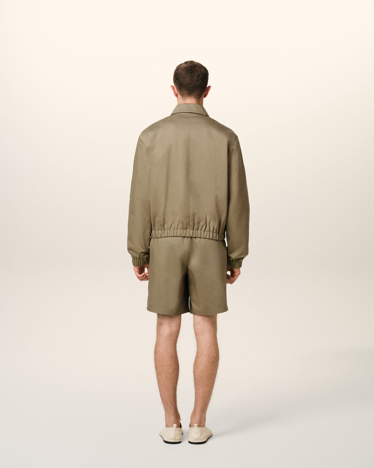 Green Cotton Zipped Jacket