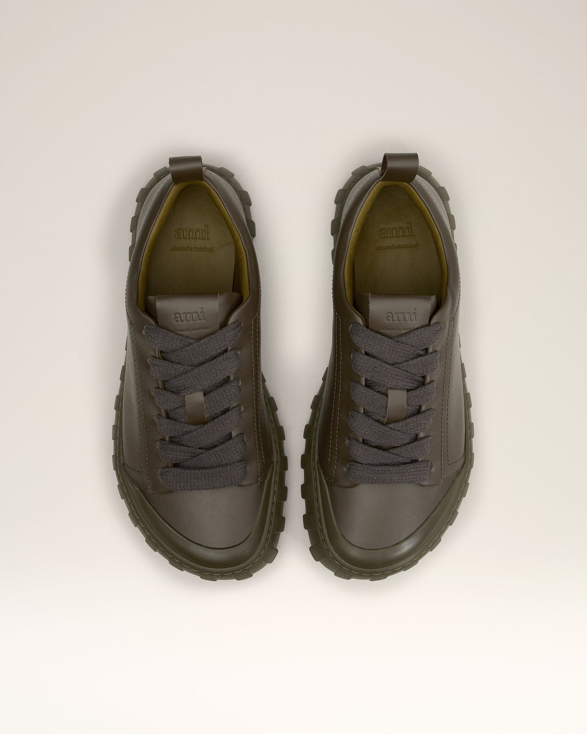 Green Leather Low Top Tempo Sneakers