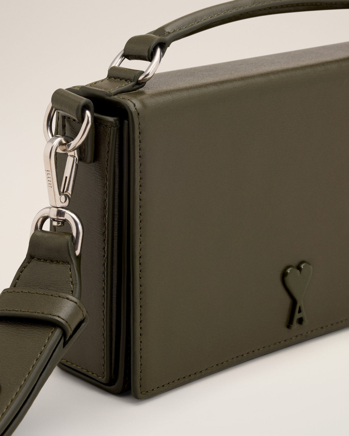 Green Leather Lunch Box Bag
