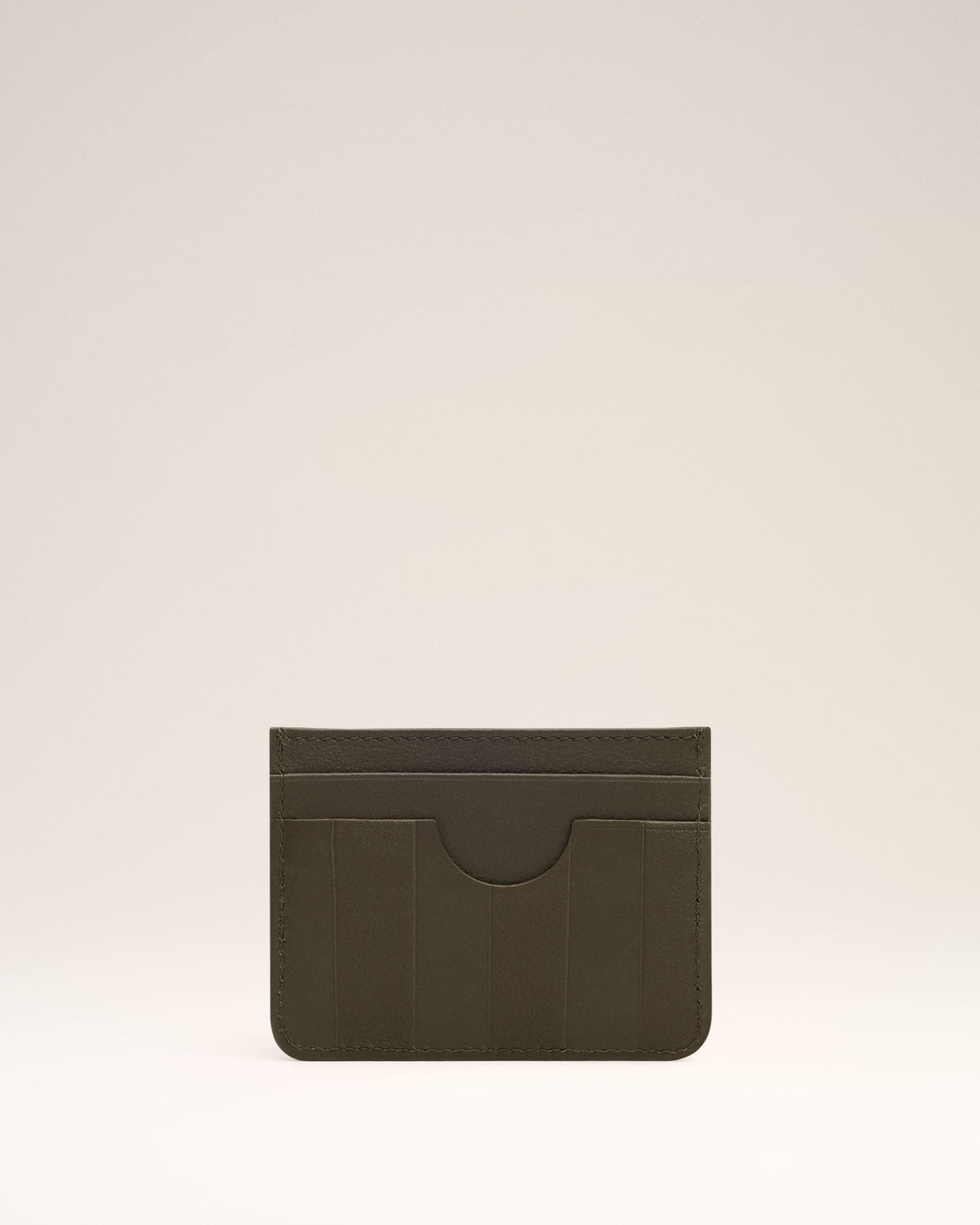 Green Leather Midi Card Holder