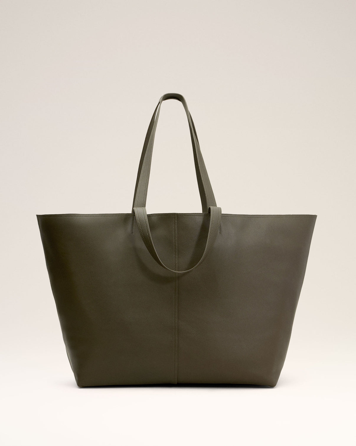Green Leather Midi Maxi Tote Bag