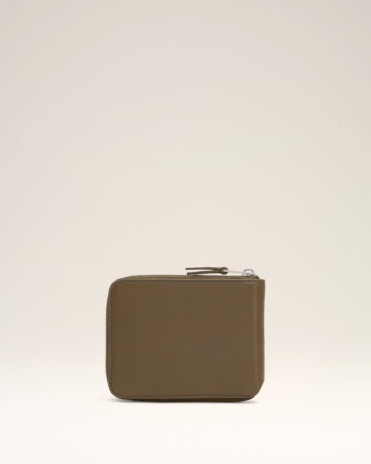 Green Smooth Leather Compact Wallet