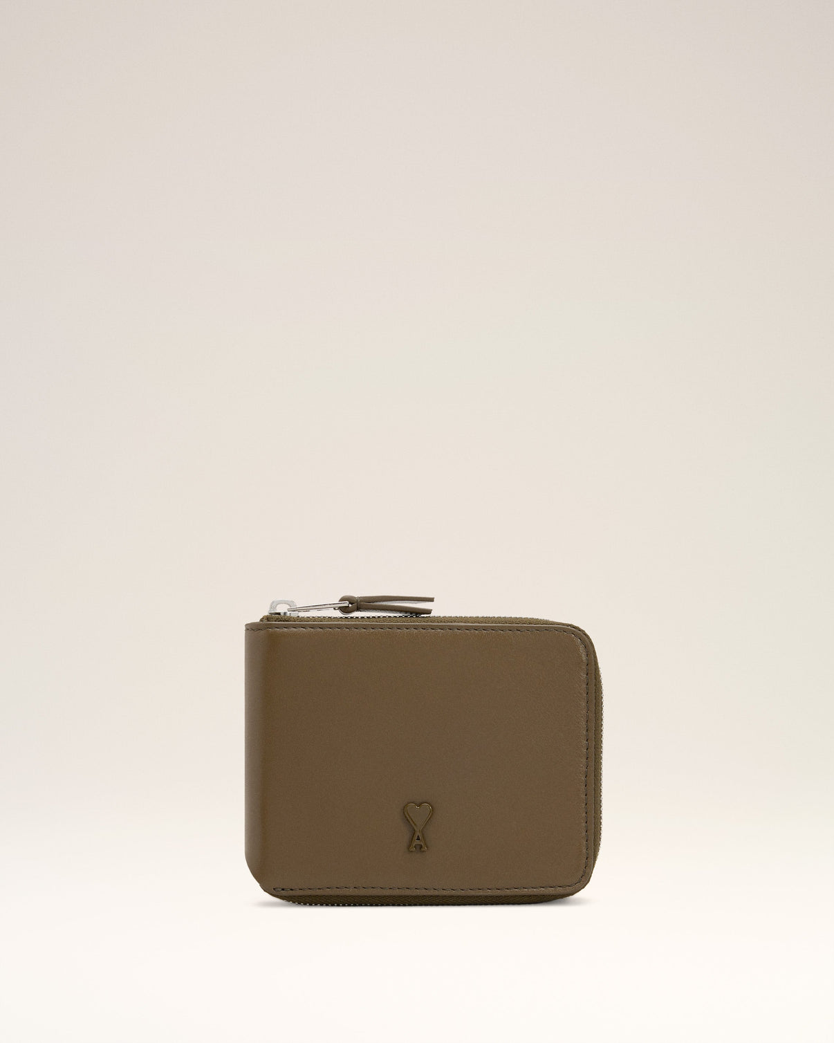 Green Smooth Leather Compact Wallet