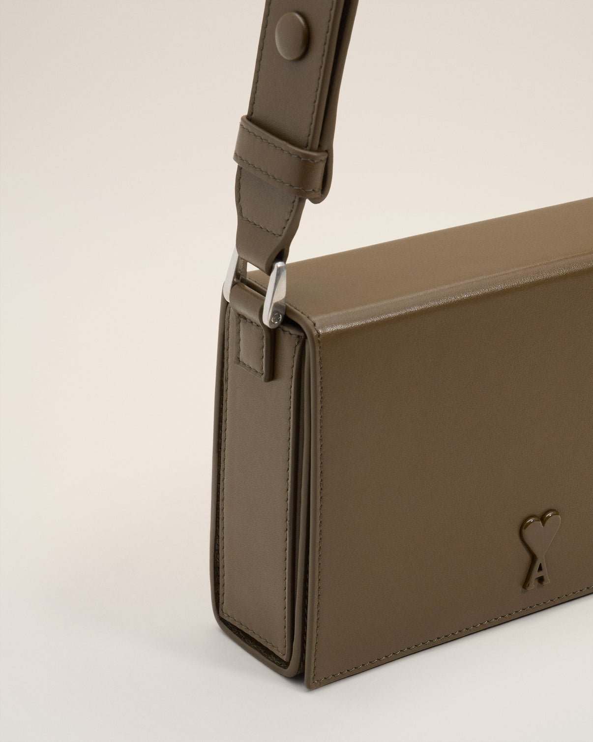 Green Smooth Leather Lunch Box Bag